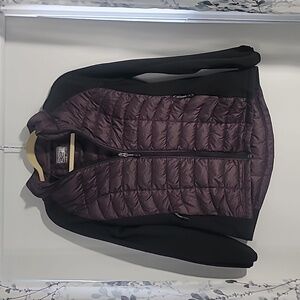 32 Degrees Women's Black & Plum Quilted Puffer Jacket